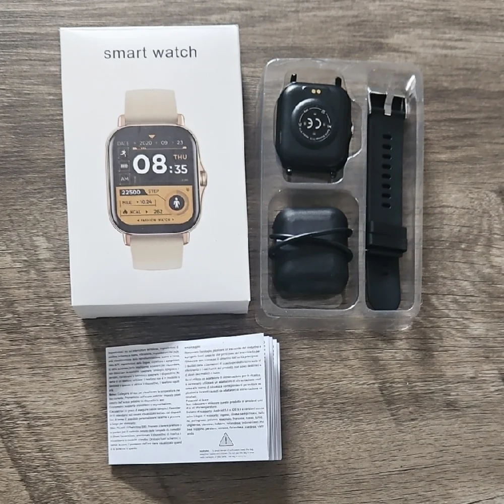 Black Smartwatch with Bluetooth Calling